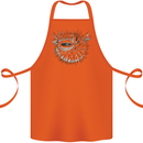 A Pufferfish Puffer Illustration Cotton Apron 100% Organic Orange