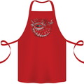 A Pufferfish Puffer Illustration Cotton Apron 100% Organic Red
