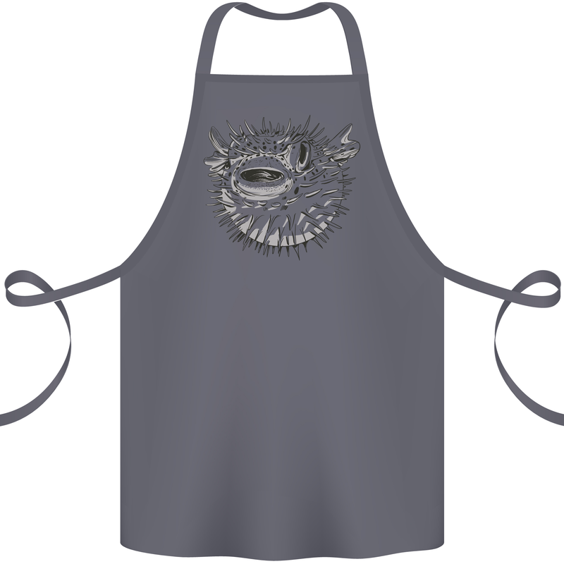 A Pufferfish Puffer Illustration Cotton Apron 100% Organic Steel
