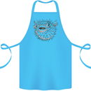 A Pufferfish Puffer Illustration Cotton Apron 100% Organic Turquoise