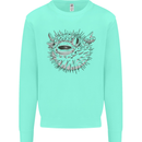 A Pufferfish Puffer Illustration Kids Sweatshirt Jumper Peppermint