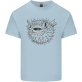 A Pufferfish Puffer Illustration Kids T-Shirt Childrens Light Blue