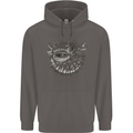 A Pufferfish Puffer Illustration Mens 80% Cotton Hoodie Charcoal