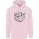 A Pufferfish Puffer Illustration Mens 80% Cotton Hoodie Light Pink