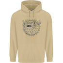 A Pufferfish Puffer Illustration Mens 80% Cotton Hoodie Sand