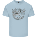 A Pufferfish Puffer Illustration Mens Cotton T-Shirt Tee Top Light Blue