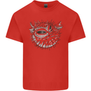 A Pufferfish Puffer Illustration Mens Cotton T-Shirt Tee Top Red