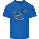 A Pufferfish Puffer Illustration Mens Cotton T-Shirt Tee Top Royal Blue