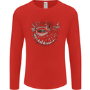 A Pufferfish Puffer Illustration Mens Long Sleeve T-Shirt Red