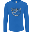 A Pufferfish Puffer Illustration Mens Long Sleeve T-Shirt Royal Blue