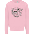 A Pufferfish Puffer Illustration Mens Sweatshirt Jumper Light Pink