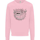 A Pufferfish Puffer Illustration Mens Sweatshirt Jumper Light Pink