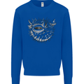 A Pufferfish Puffer Illustration Mens Sweatshirt Jumper Royal Blue