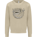 A Pufferfish Puffer Illustration Mens Sweatshirt Jumper Sand
