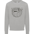 A Pufferfish Puffer Illustration Mens Sweatshirt Jumper Sports Grey