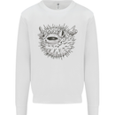 A Pufferfish Puffer Illustration Mens Sweatshirt Jumper White