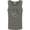 A Pufferfish Puffer Illustration Mens Vest Tank Top Charcoal