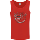 A Pufferfish Puffer Illustration Mens Vest Tank Top Red