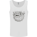 A Pufferfish Puffer Illustration Mens Vest Tank Top White