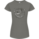 A Pufferfish Puffer Illustration Womens Petite Cut T-Shirt Charcoal