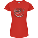 A Pufferfish Puffer Illustration Womens Petite Cut T-Shirt Red