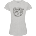 A Pufferfish Puffer Illustration Womens Petite Cut T-Shirt Sports Grey