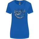 A Pufferfish Puffer Illustration Womens Wider Cut T-Shirt Royal Blue