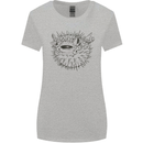 A Pufferfish Puffer Illustration Womens Wider Cut T-Shirt Sports Grey