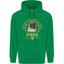 A Pug Dog Childrens Kids Hoodie Irish Green