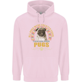 A Pug Dog Childrens Kids Hoodie Light Pink
