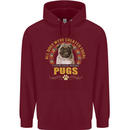 A Pug Dog Childrens Kids Hoodie Maroon