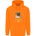 A Pug Dog Childrens Kids Hoodie Orange