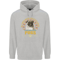 A Pug Dog Childrens Kids Hoodie Sports Grey