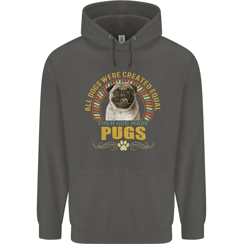 A Pug Dog Childrens Kids Hoodie Storm Grey
