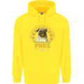 A Pug Dog Childrens Kids Hoodie Yellow