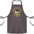 A Pug Dog Cotton Apron 100% Organic Dark Grey