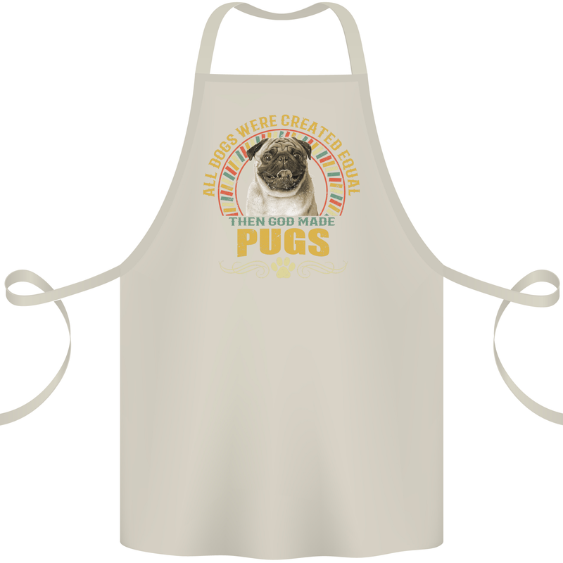 A Pug Dog Cotton Apron 100% Organic Natural
