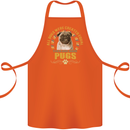 A Pug Dog Cotton Apron 100% Organic Orange