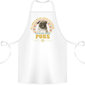 A Pug Dog Cotton Apron 100% Organic White