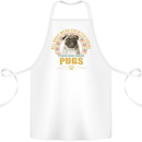 A Pug Dog Cotton Apron 100% Organic White