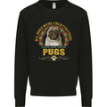 A Pug Dog Kids Sweatshirt Jumper Black
