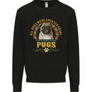 A Pug Dog Kids Sweatshirt Jumper Black