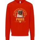 A Pug Dog Kids Sweatshirt Jumper Bright Red