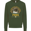A Pug Dog Kids Sweatshirt Jumper Forest Green