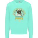 A Pug Dog Kids Sweatshirt Jumper Peppermint