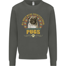 A Pug Dog Kids Sweatshirt Jumper Storm Grey