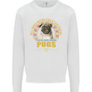 A Pug Dog Kids Sweatshirt Jumper White