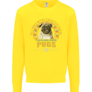 A Pug Dog Kids Sweatshirt Jumper Yellow
