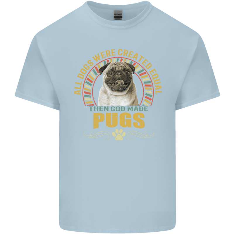 A Pug Dog Kids T-Shirt Childrens Light Blue
