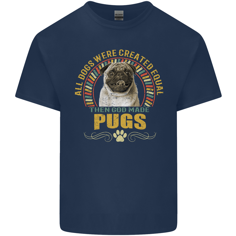 A Pug Dog Kids T-Shirt Childrens Navy Blue